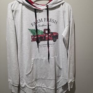 Maurices Gray Farm Fresh Christmas Hoodie